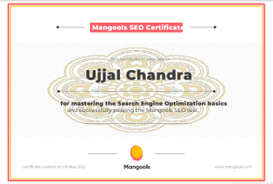 ujjal chandra mangols seo certificate